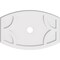 Ekena Millwork Kailey Architectural Grade PVC Ceiling Medallion, 30"W x 20"H x 3"ID x 16 1/4"C x 1"P, One-Piece CMP30X20KY-03000 - alternate 1